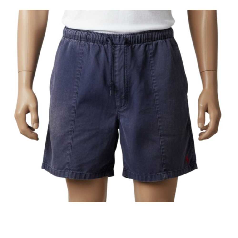 Polo Ralph Lauren Shorts 2XL Vintage Faded Navy Blue Red Waistband 90s Chino